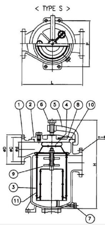 Drawing of JIS F7209 Simplex Oil Strainer.png Drawing of JIS F7209 Simplex Oil Strainer.png